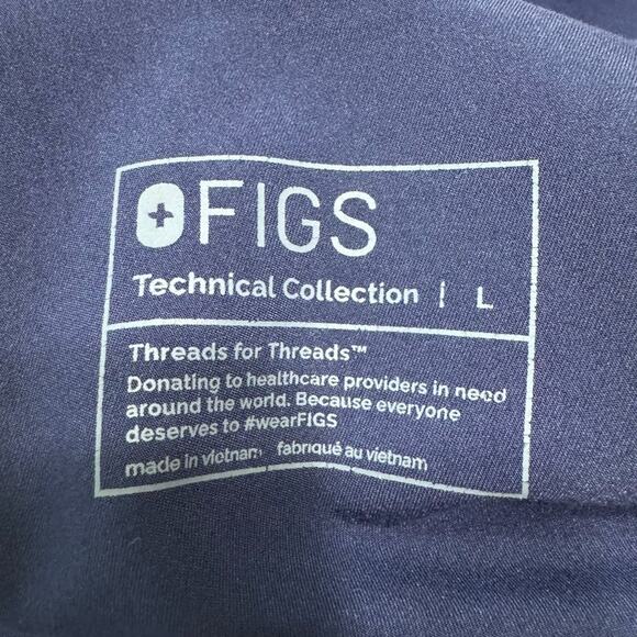 Figs Scrubs Pants Womens L Maternity Blue Joggers Technical Collection Medical - Picture 14 of 14